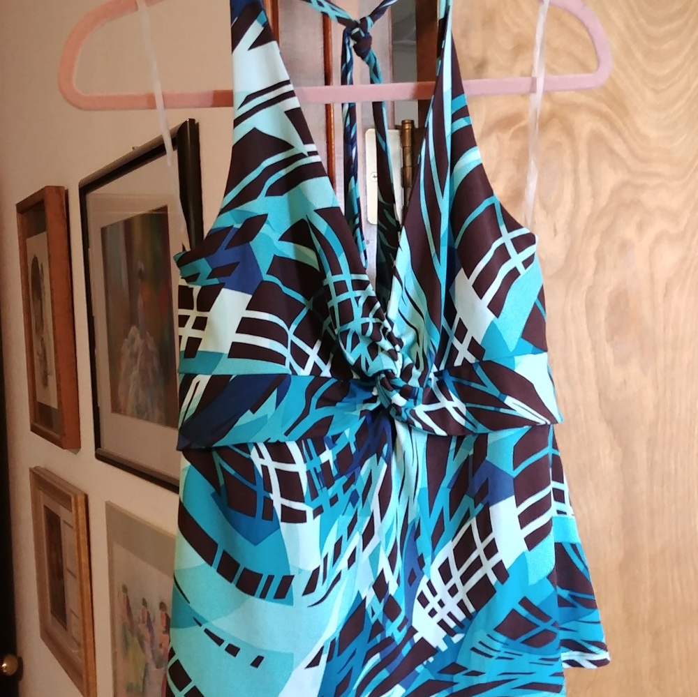 Apt 9 size L halter top, colorful print